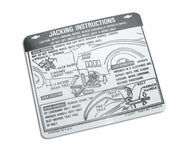 1968-1973 Corvette Decal. Jacking Instruction - CA-0360-Corvette-Store-Online
