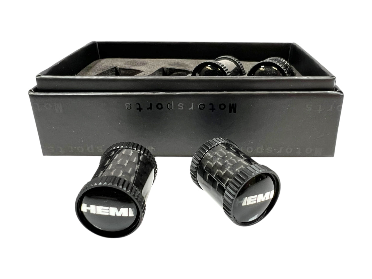 Dodge Hemi Carbon Fiber Valve Stem Caps