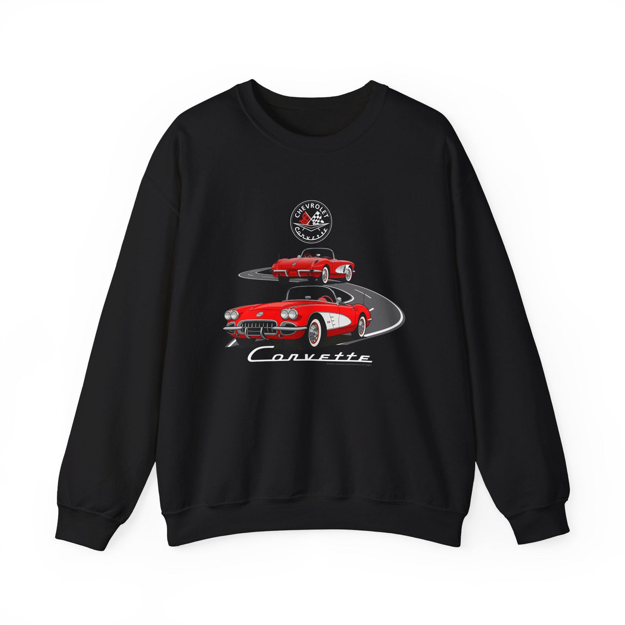 C1 Corvette Dual View Crew Neck Sweatshirt – Legends of the Road, Perfect for the Corvette Fan