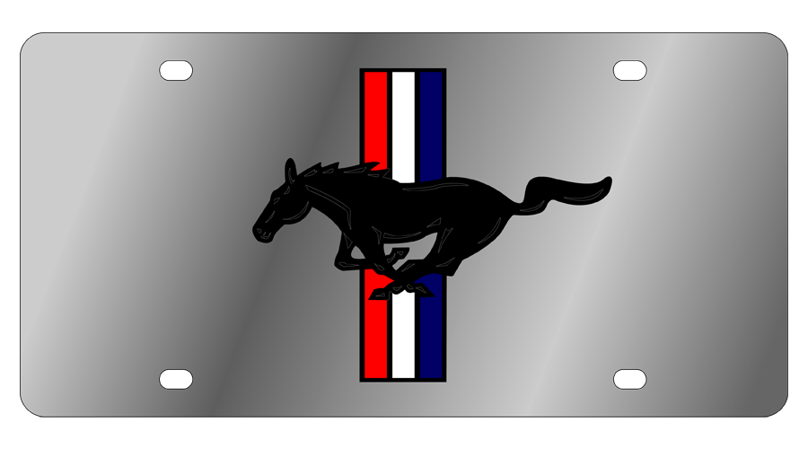 Ford Mustang Retro Stainless Steel License Plate