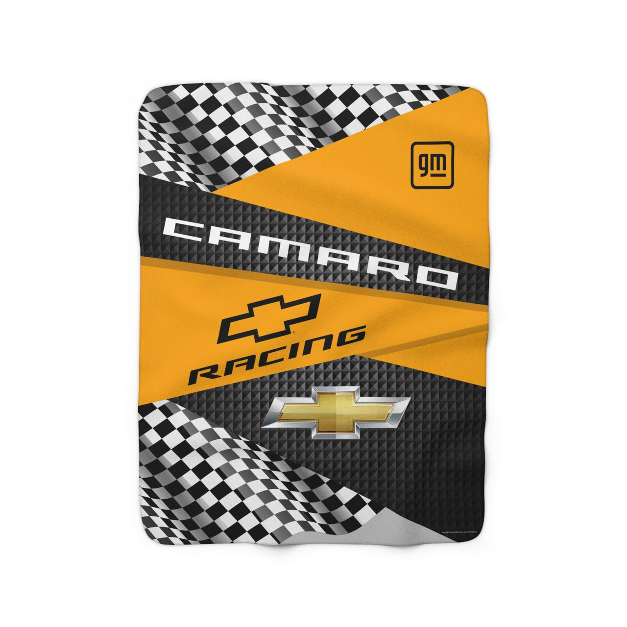 Camaro Checkered Flag Racing Decorative Sherpa Blanket