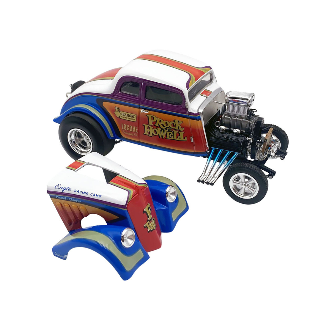 1933 Gasser "Prock & Howell - F Troop" Blue and White with Stripes Limited Edition to 348 pieces Worldwide 1/18 Diecast Model Car