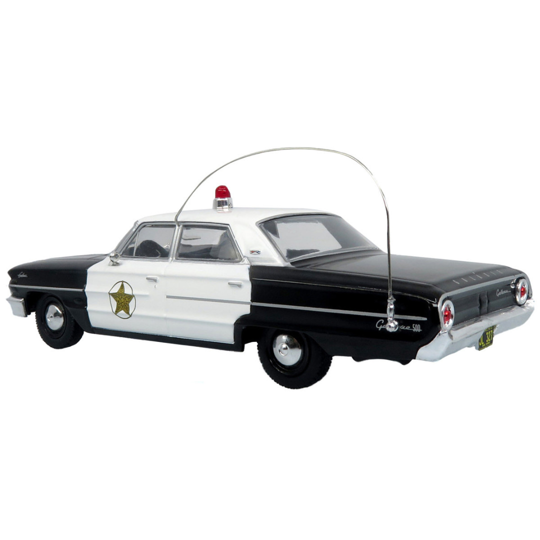 1964 Ford Galaxie 500 Police Car "Mount Airy Mayberry Sheriff" Black and White 1/43 Diecast Model