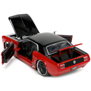 1965-ford-mustang-custom-red-and-black-1-24-diecast-model-car-by-jada
