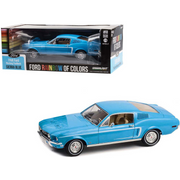 1968-ford-mustang-fastback-sierra-blue-ford-rainbow-of-colors-1-18-diecast