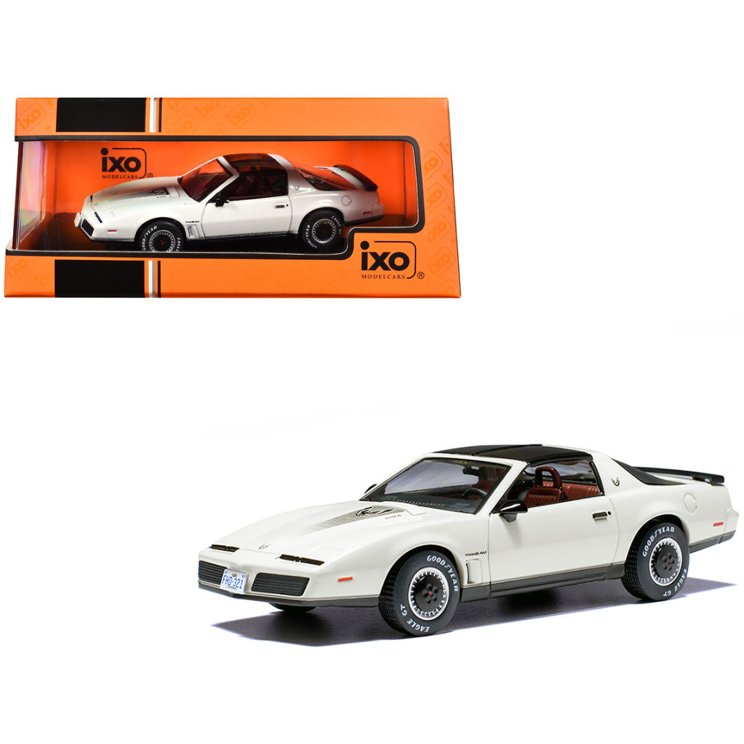1982 Pontiac Firebird Pearl White with Black Top 1/43 Diecast Model
