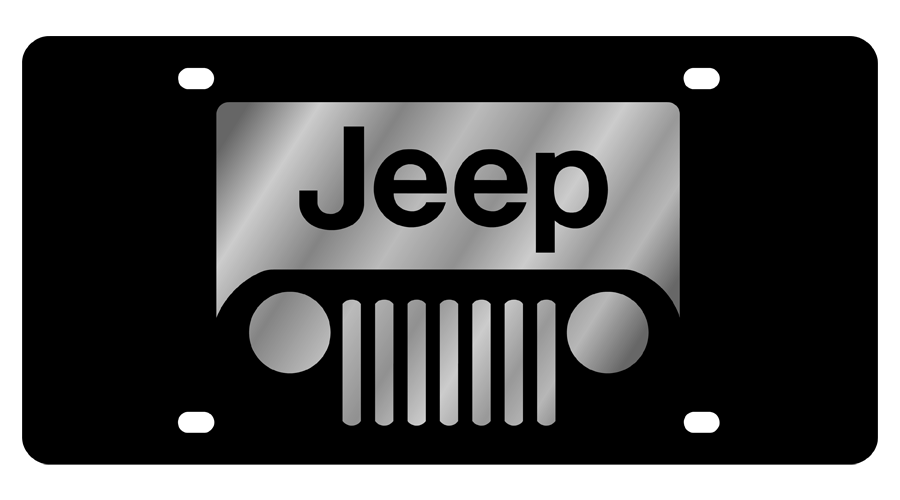 Jeep Grill Carbon Steel License Plate