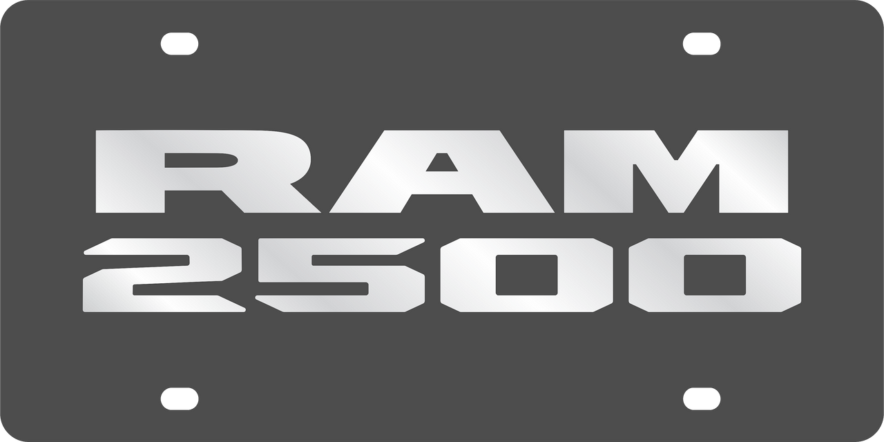 Dodge Ram 2500 Carbon Steel License Plate