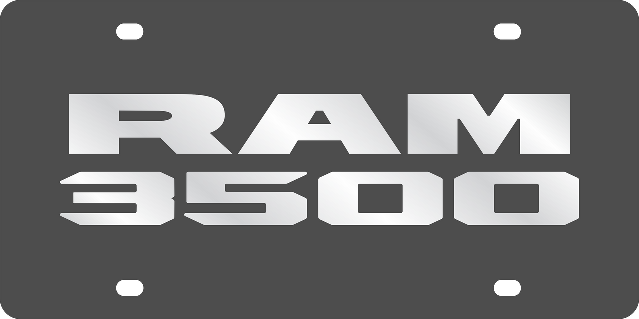 Dodge Ram 3500 Carbon Steel License Plate