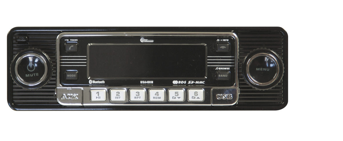AM/FM Stereo DIN Radio with Bluetooth | Custom Autosound USA4-DIN