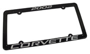 2002-2002 Corvette License Plate Frame Corvette Black - CA-471002-Corvette-Store-Online
