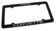 1990-1990 Corvette License Plate Frame Corvette Black - CA-471090-Corvette-Store-Online