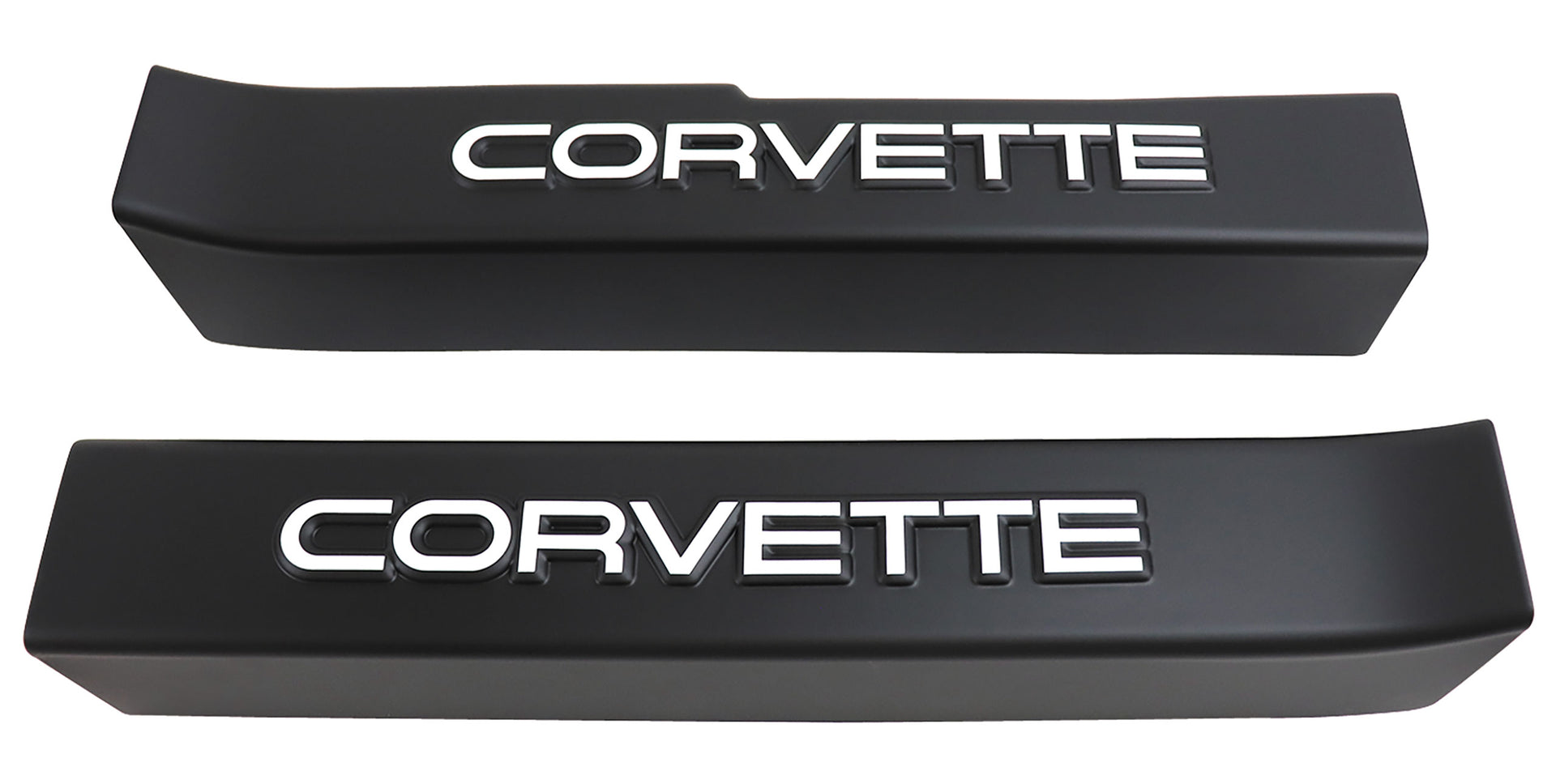 1990-1996 Corvette Door Sill Guards W/Corvette Logo - Black - CA-4711-Corvette-Store-Online