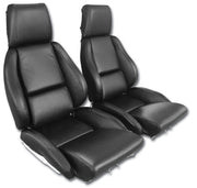1984-1988 Corvette Mounted Driver Leather Seat Covers Black Standard Not Perfed - CA-484320-Corvette-Store-Online
