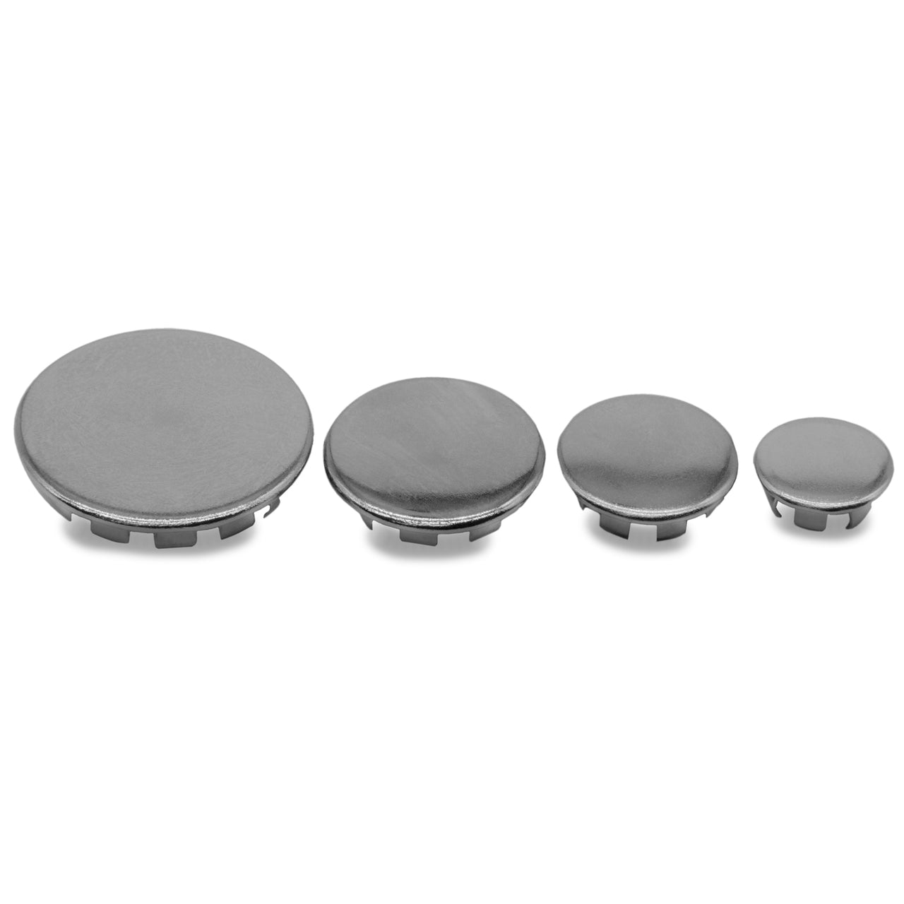 4P 32 Plug Buttons, Nickel Plated, Includes 4 Hole Sizes, Each