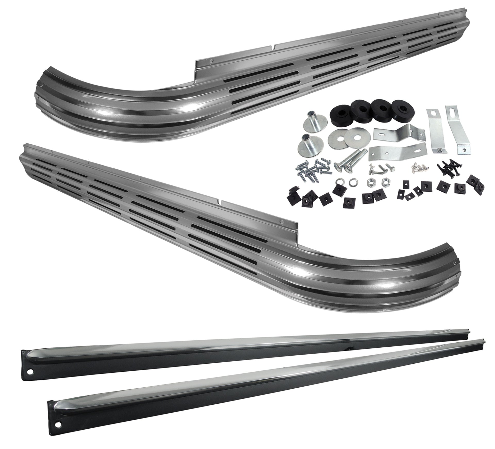 1963-1967 Corvette Side Exhaust Kit - Wild Loud - Aluminized Pipes - BBC W/25" Manifold - CA-57322-Corvette-Store-Online