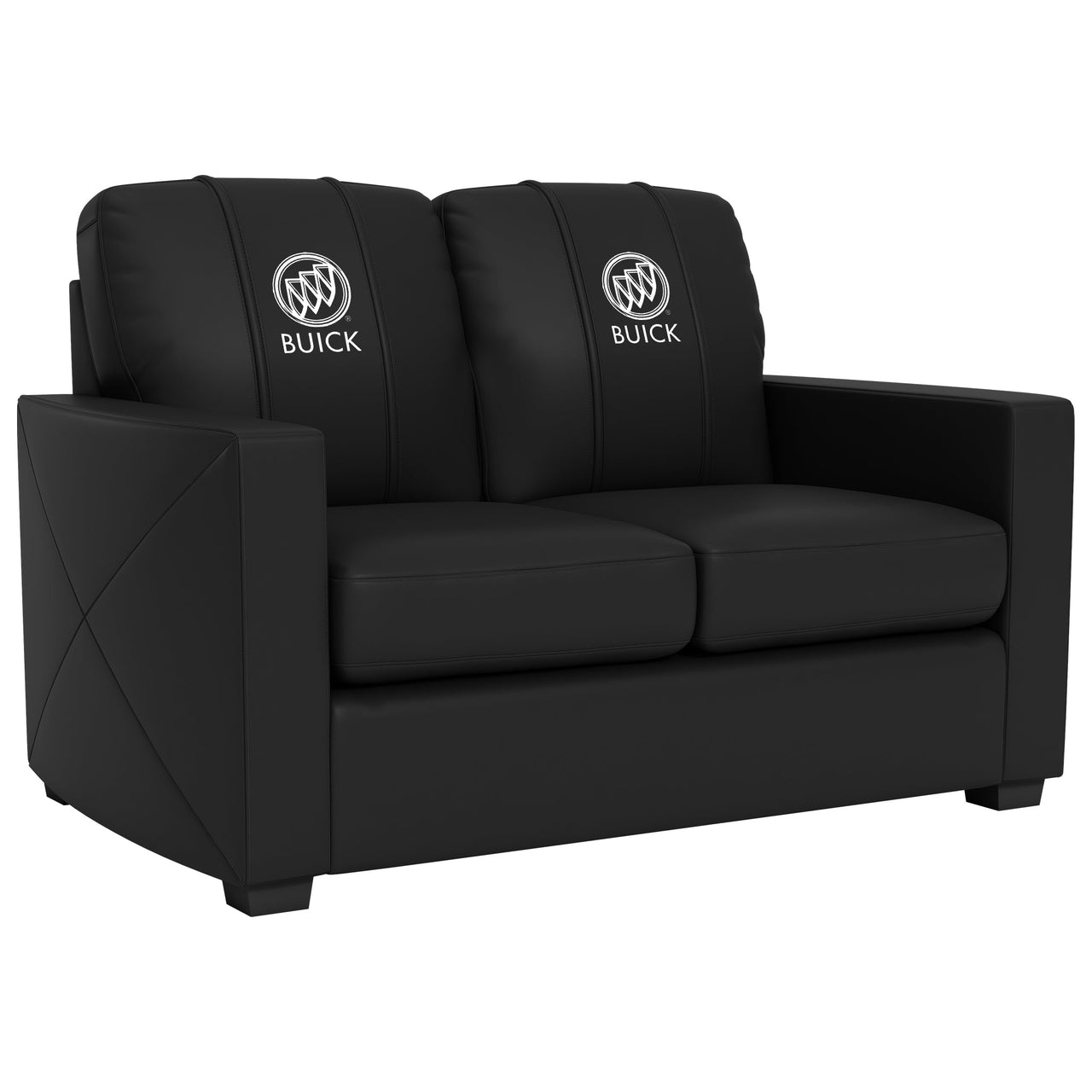 Silver Loveseat with Buick Logo