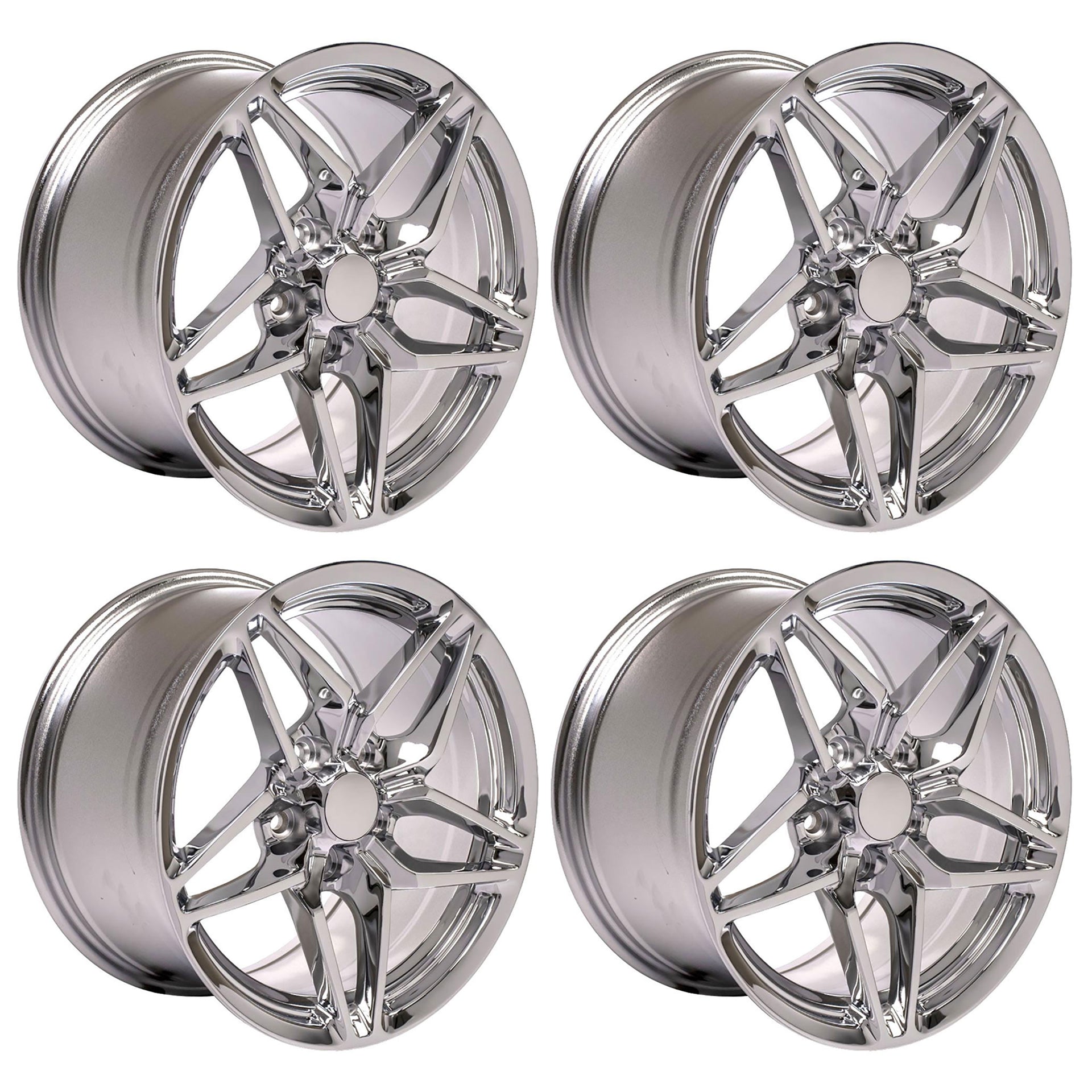 1988-1996 Corvette C7 ZR1 Style Chrome Wheel Set 17X95 - CA-60646-Corvette-Store-Online