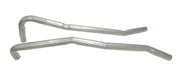 1956-1956 Corvette Front Exhaust Pipes - Manifold To Mid-Pipe W/2 Bolt Weld On Flanges - CA-71509-Corvette-Store-Online