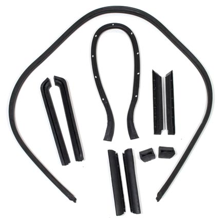 1968-1975 Corvette Convertible Top Weatherstrip Kit W/Fastener Set & Rear Bow Retainer Cord - CA-73081-Corvette-Store-Online