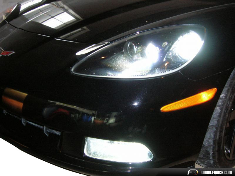 1997-2004 Corvette ALL WHITE LED DAYTIME RUNNING LIGHTS WITH RESISTORS - C5 - CA-73437-Corvette-Store-Online