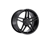 1988-2004 Corvette C6 Z06 Gloss Black Wheel Set - 17x95/18x105 - W/Black Lugnuts & Locks - CA-73540-Corvette-Store-Online