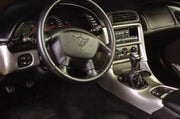 1997-2004 Corvette Center Console Molded Dash Overlay 2 PC Kit - Brushed Silver - CA-75587-Corvette-Store-Online
