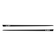 1997-2004 Corvette Hood Stripe Decals - Black Carbon Fiber - LS1 Script - CA-75636-Corvette-Store-Online