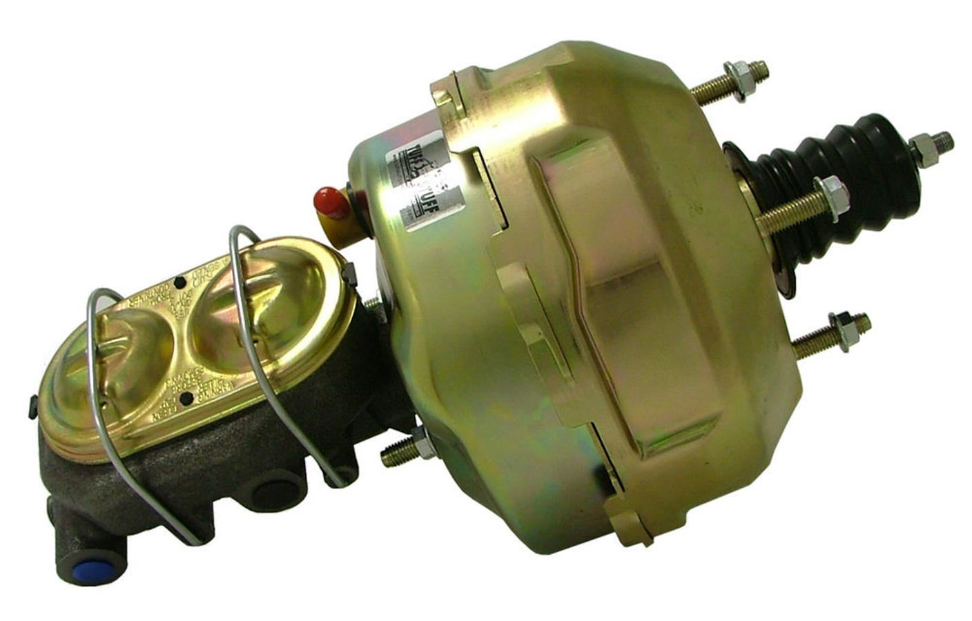 1968-1982 Corvette Booster/Master Combo-1in Bore-327/350/427/454/305 Gold Zinc w/Dual 3/8 Ports - CA-75787-Corvette-Store-Online