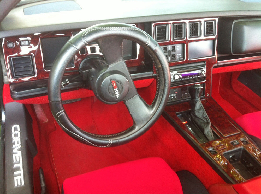 1986-1989 Corvette Interior Dash Trim Kit - New England Burlwood - Automatic - CA-75852-Corvette-Store-Online