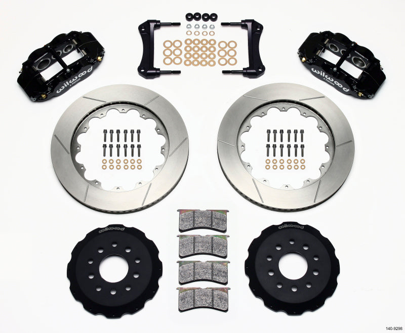 1988-1993 Corvette Forged Narrow SuperLite Big Brake Kit - Front - Black - 14in - Slotted - CA-75955-Corvette-Store-Online
