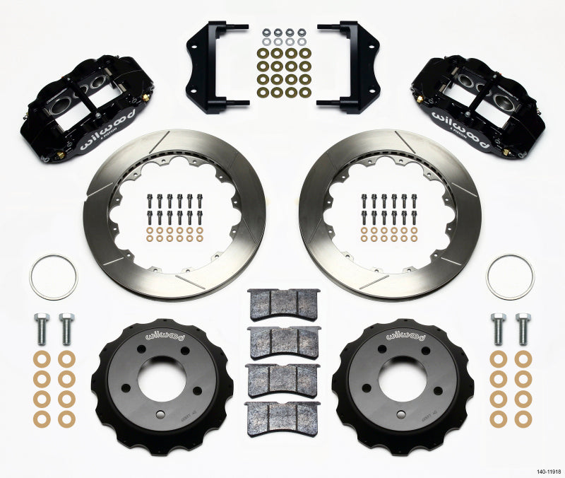 1984-1987 Corvette Forged Narrow SuperLite Big Brake Kit - Front - Black - 13in - Slotted - CA-75962-Corvette-Store-Online