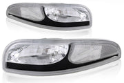 1997-2004 Corvette CLEAR PARKING LENSES WITH BLACK ACCENT TRIM - CA-76281-Corvette-Store-Online