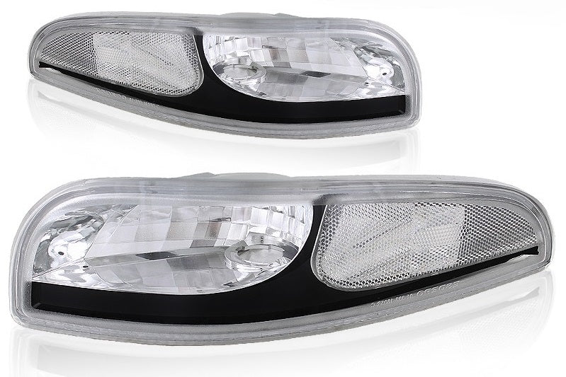 1997-2004 Corvette CLEAR PARKING LENSES WITH BLACK TRIM & WHITE PARKING LEDs - CA-76282-Corvette-Store-Online