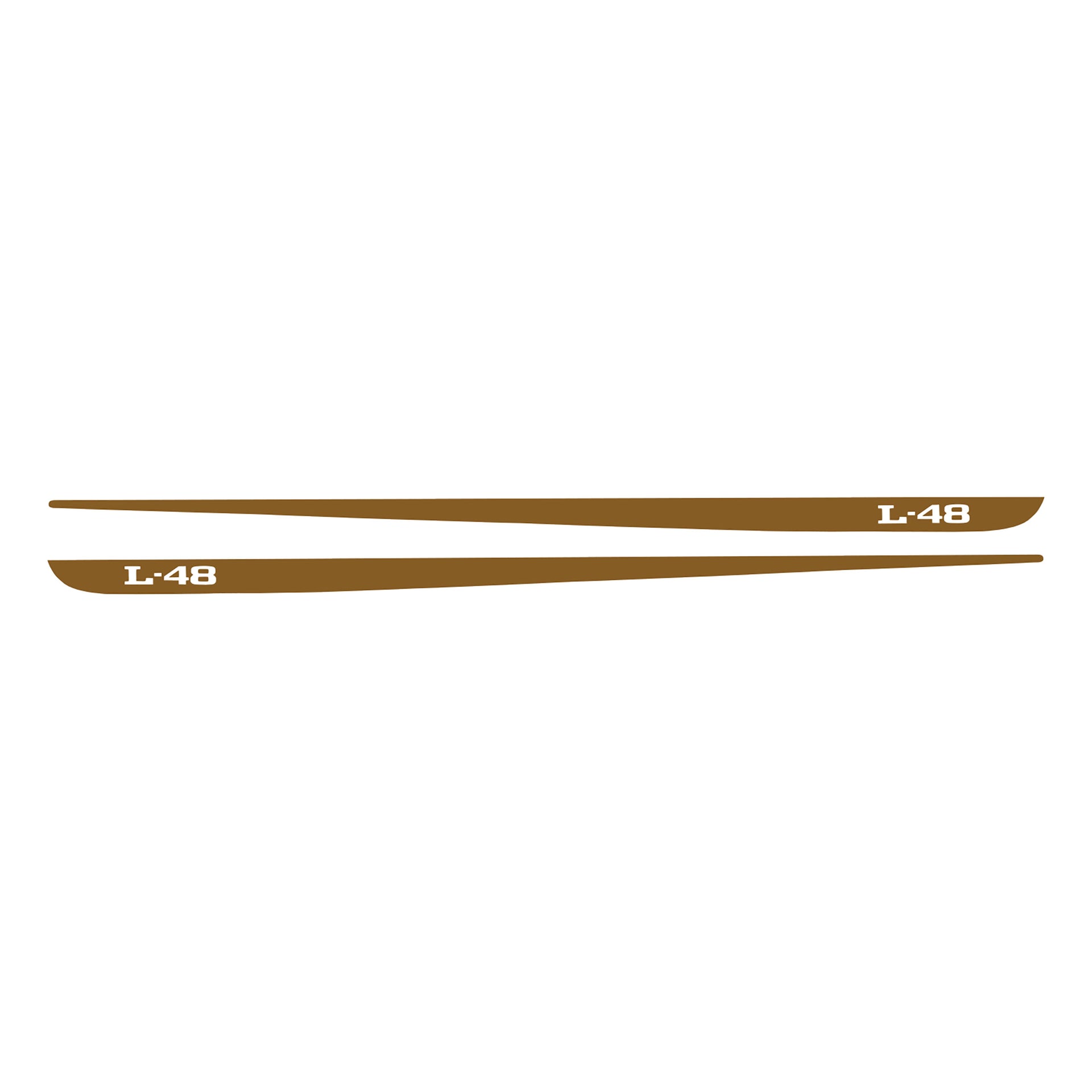 1968-1982 Corvette Hood Stripe Decals - Pair L-48 Gloss Metallic Gold - CA-78334-Corvette-Store-Online