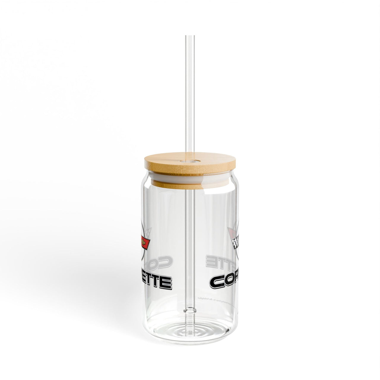 Corvette C4 16oz Clear Plastic Sipper – Corvette Script & C4 Logo | Gift for Car Enthusiasts, Summer BBQs, Nostalgic Kitchen Decor