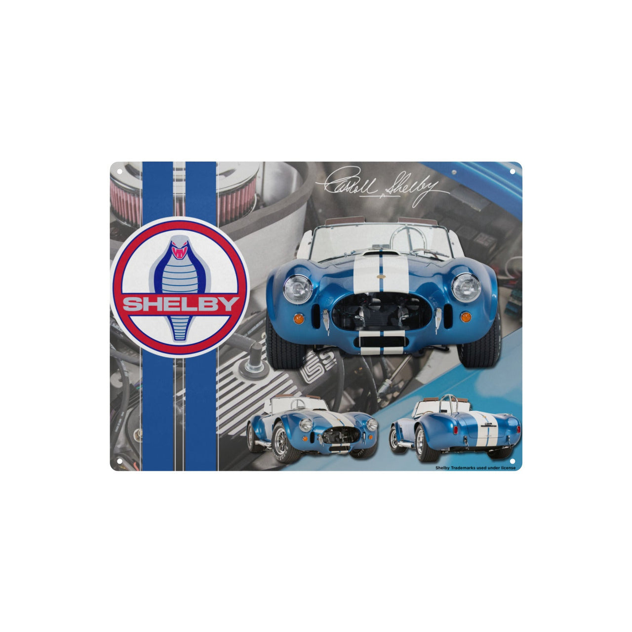 Shelby Cobra 427 16"x12" Tin Sign –  Vintage Muscle Car Wall Art, Classic Muscle Car Decor for Garage, Man Cave, Bar, or Home