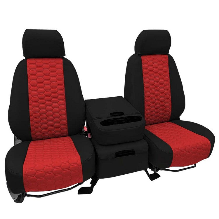 Custom Fit Classic Car Truck Seat Covers for Mustang, C10, Bronco, Firebird, CJ7 – Faux Leather Hex Quilted | Made in USA