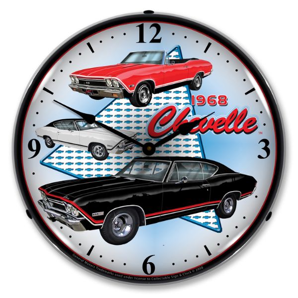 1968 1968 Chevrolet Chevelle LED Clock. 3 Cars  - CA
