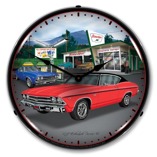 1969 1969 Chevrolet Chevelle LED Clock. Sinclair Gas  - CA