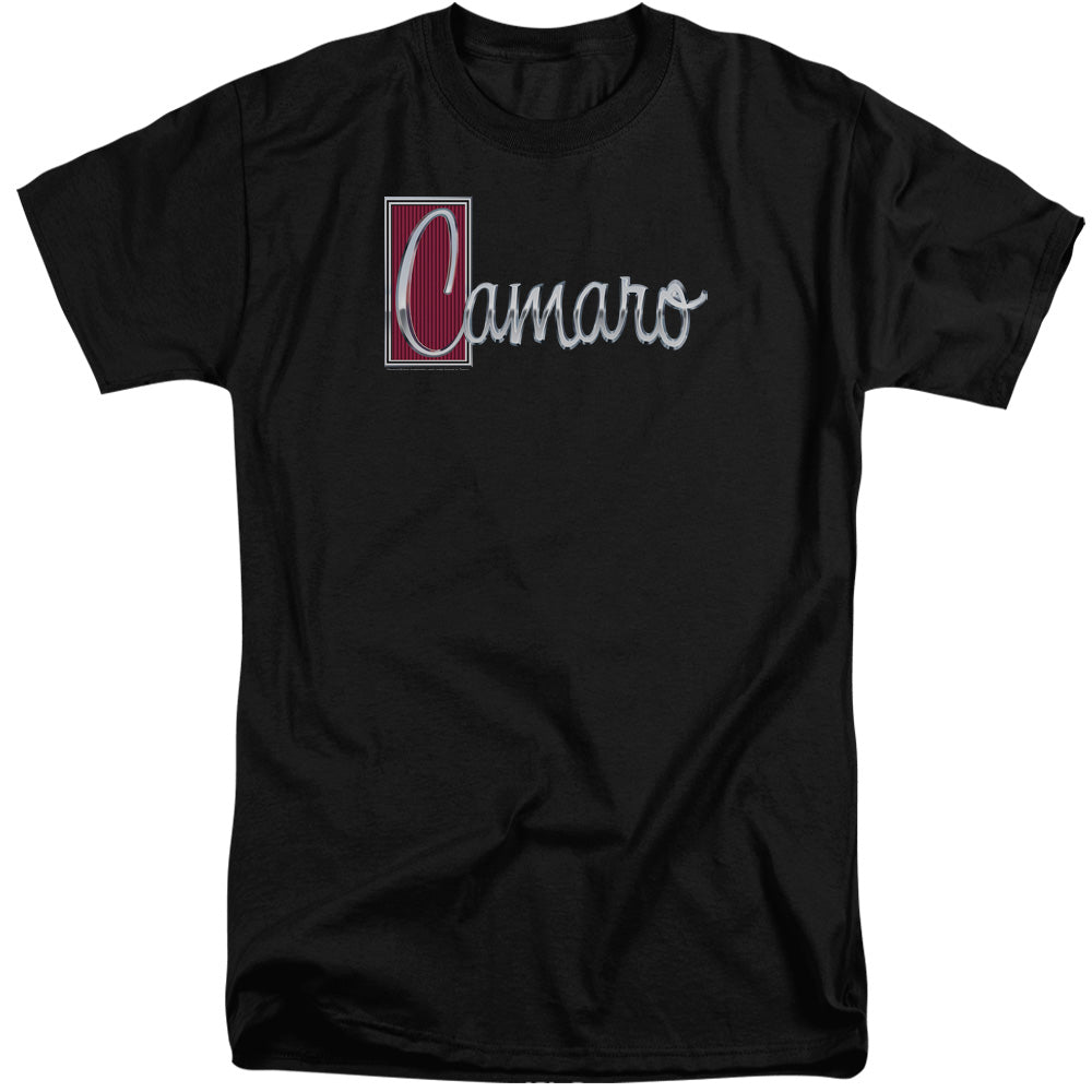 Chevrolet Camaro Script-Adult Tall Fit Short Sleeve-Black