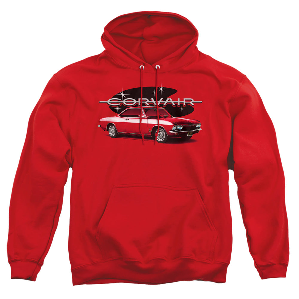 1965 Chevrolet Corvair Mona Spyda Coupe-Adult Pullover Hoodie-Red