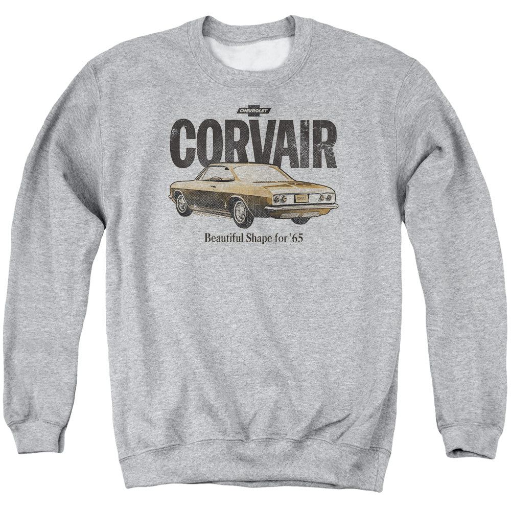 Chevrolet Retro Corvair-Adult Crewneck Sweatshirt-Athletic Heather