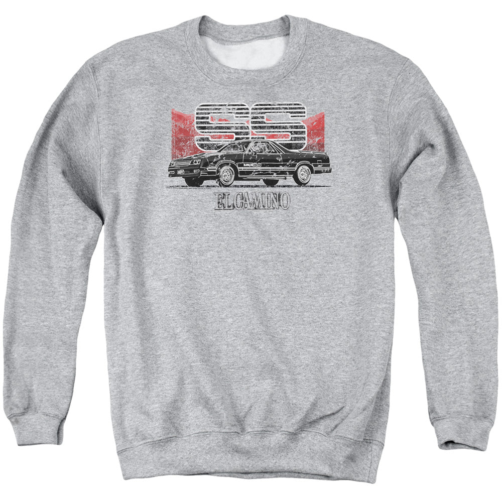 Chevrolet El Camino SS Mountains-Adult Crewneck Sweatshirt-Athletic Heather