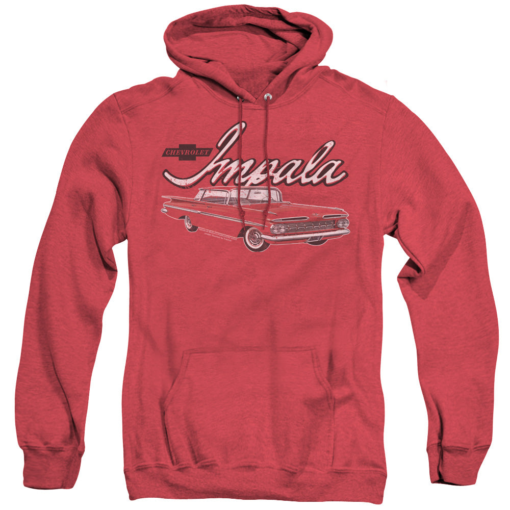 Chevrolet Classic Impala-Adult Heather Hoodie-Red
