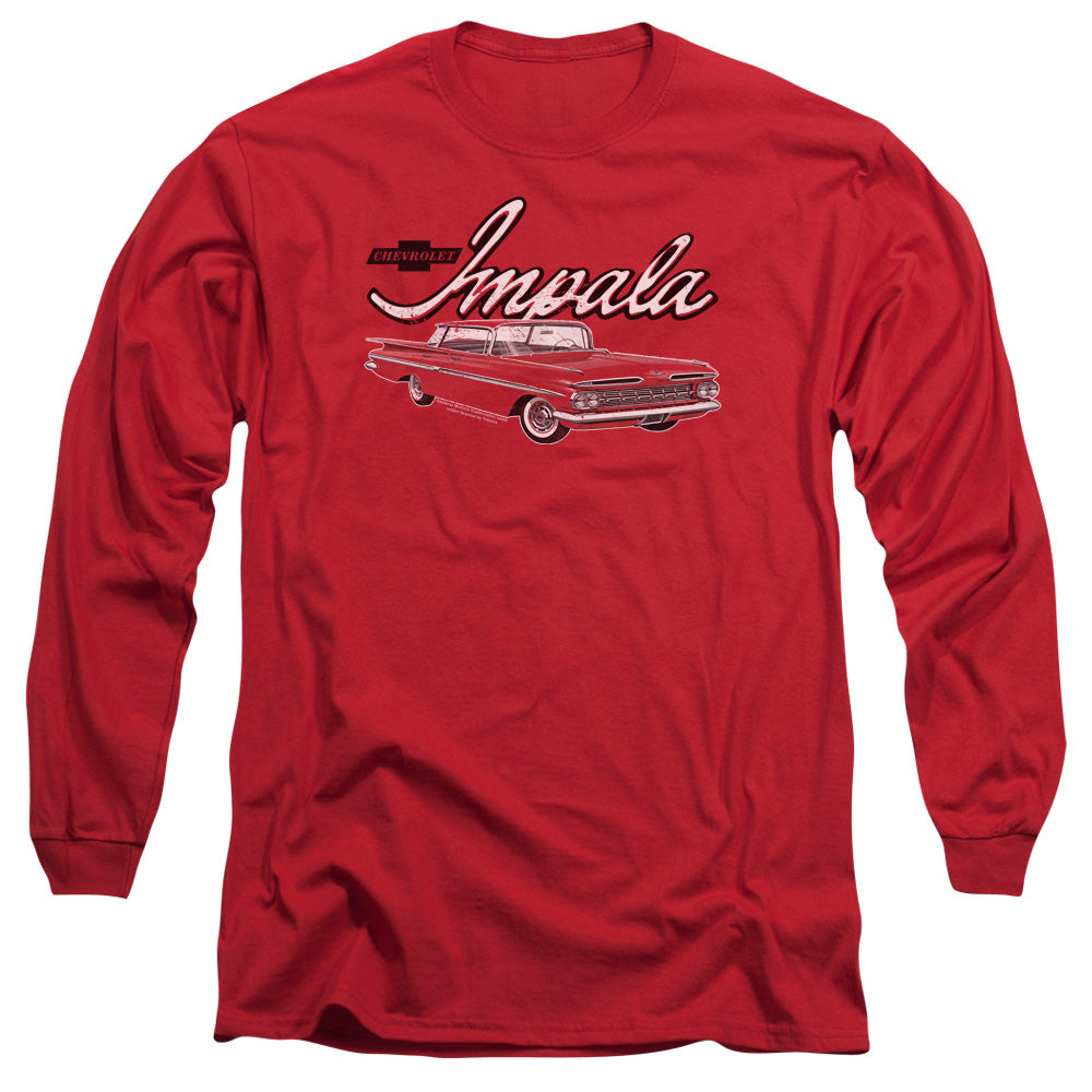Chevrolet Classic Impala-Adult Long Sleeve-Red