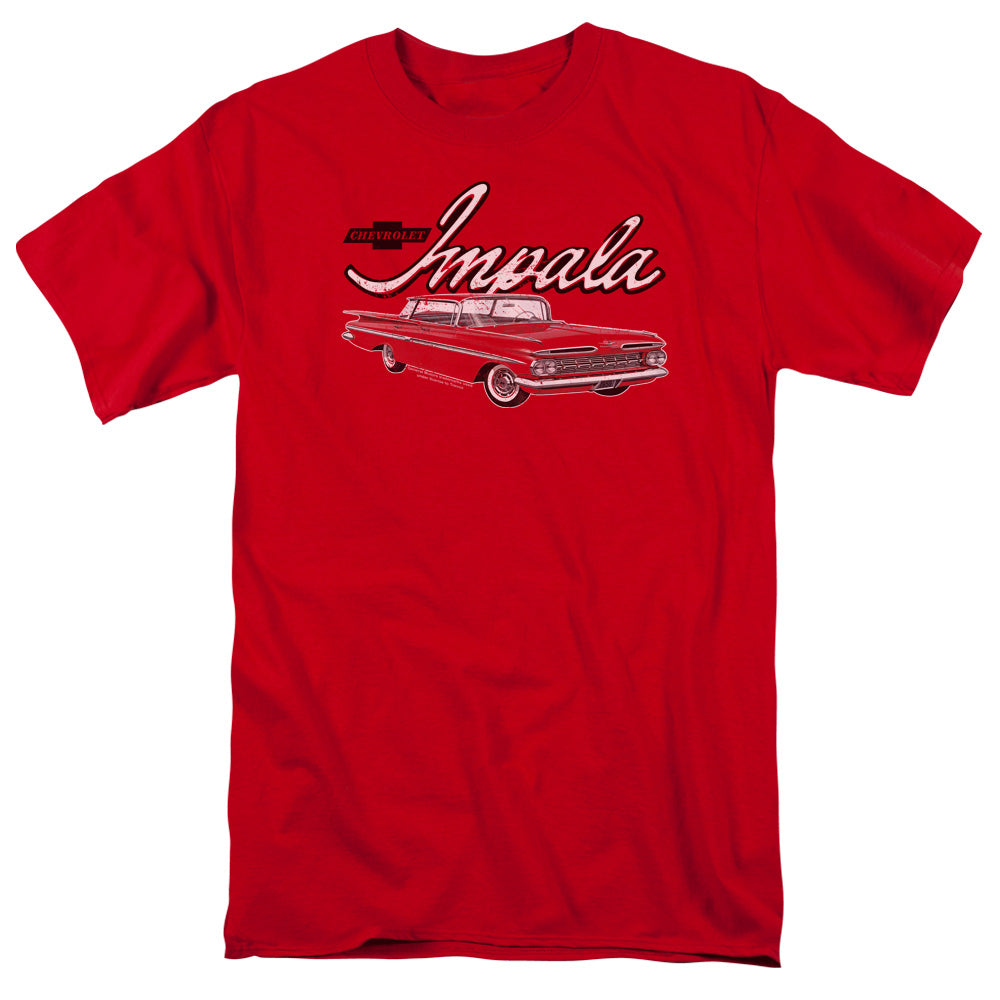 Chevrolet Classic Impala-Adult Regular Fit Short Sleeve-Red