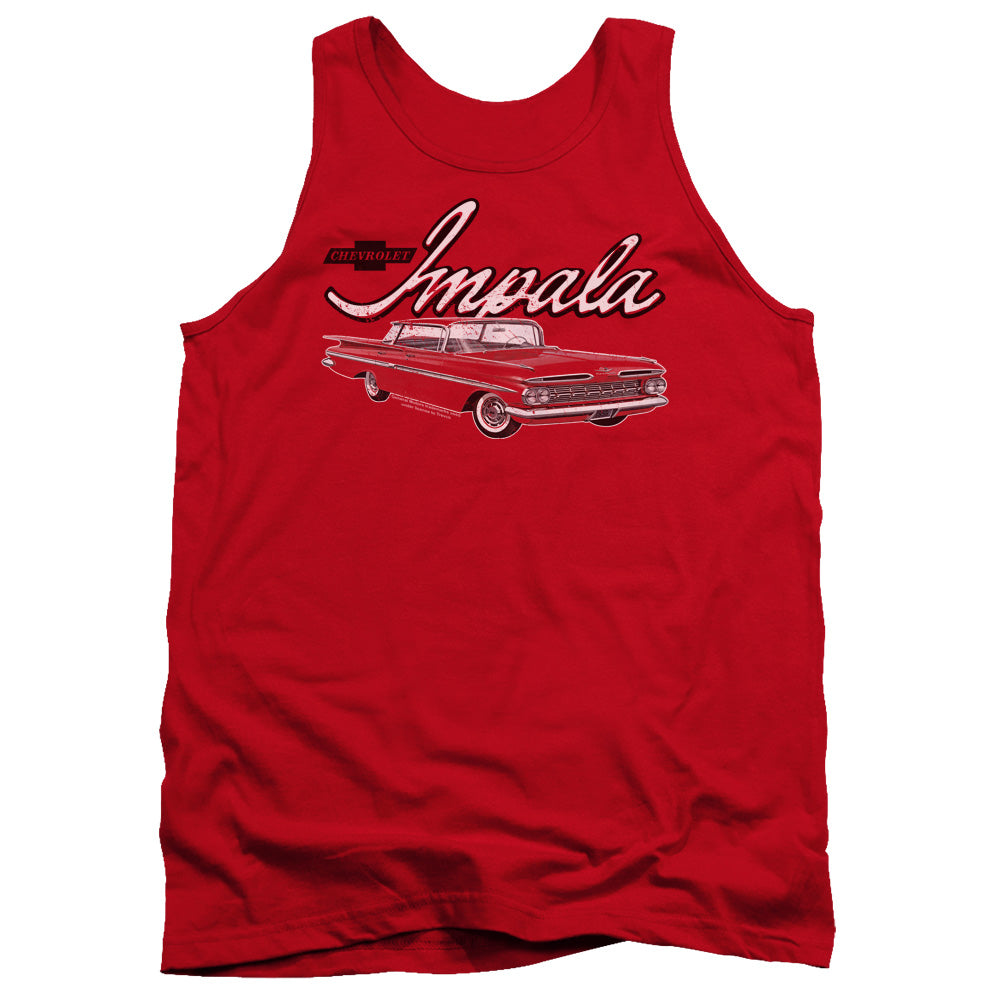 Chevrolet Classic Impala-Adult Tank Top-Red