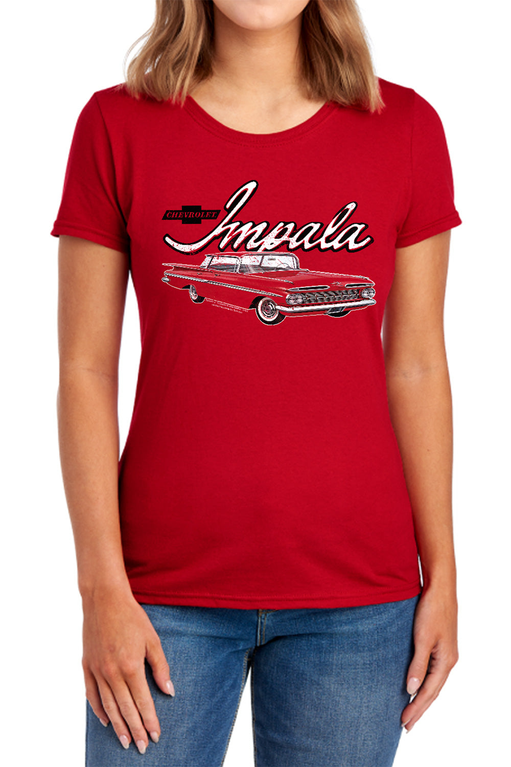 Chevrolet Classic Impala-Women's Short Sleeve-Red