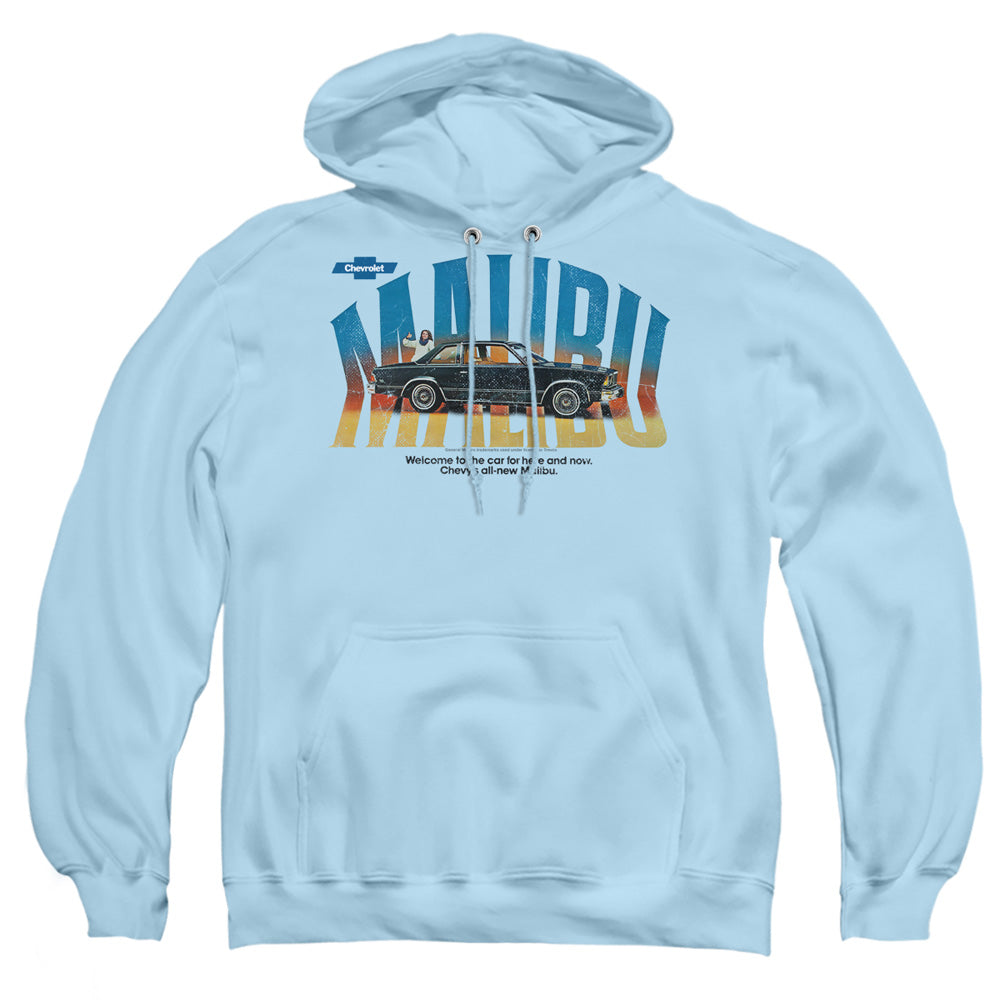 Chevrolet Malibu Thumbs Up - Adult Pullover Hoodie - Light Blue